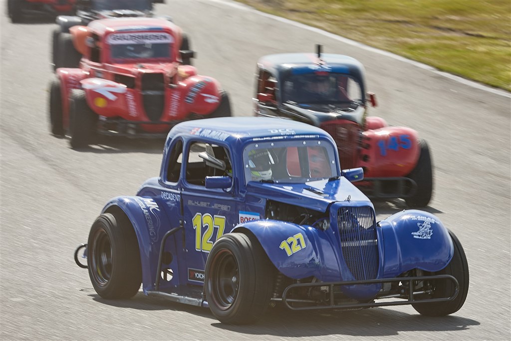 Albert Højmann Holst blev i finalen den bedste af syv debutanter i Legend Car Cuppen på Padborg Park.
(Foto: Stumpphoto)